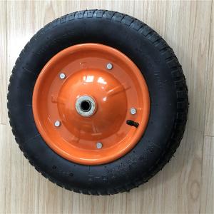 Buy cheap 3.00-8 Pneumatic Wheelbarrow Wheel 360mm Rubber Trolley Wheels Pneumatic from wholesalers