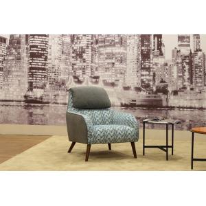 Buy cheap Living Room Upholstery Modern Arm Fabric Leisure Chair With Ottoman from wholesalers