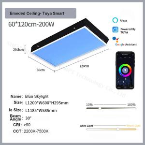 Smart Tuya Circadian Lighting LED Artificial Skylight IP44 Waterproof 2200K