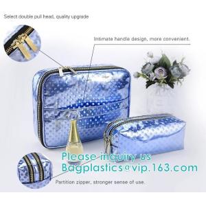 Buy cheap HANDBAG,PORTABLE WASH POUCH Promotional PVC/EVA cosmetic Bag with Handle,PVC Bedding Blanket Bag with Handle, makeup bag from wholesalers
