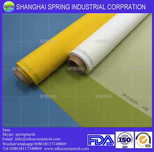 Buy cheap White/Yellow 43T-80um width 165cm custome silk screen printing /Screen Printing Mesh from wholesalers