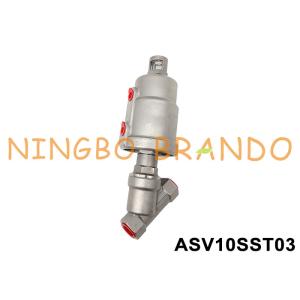 China 3/8'' Threaded 2/2 Way Pneumatic Angle Seat Valve Single Acting on sale