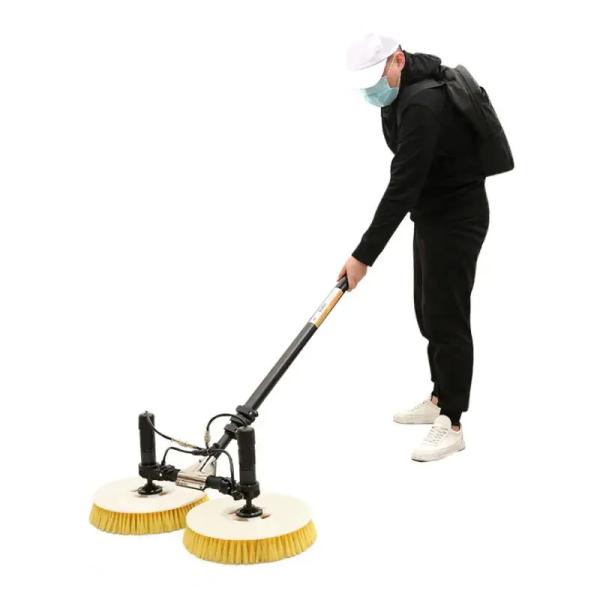 Quality Waterproof Cleaning Equipment Machines Double Head Solar Rotating Cleaning Brush for sale