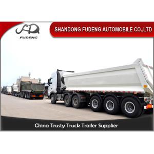 Buy cheap 3 Axle Dump Semi Trailers  , Hydraulic Cylinder Tipping / Tipper Trailer from wholesalers