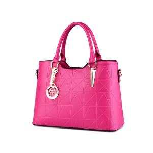 Buy cheap Classical Type Medium Soft Leather Tote Bag Pink Color With Metal Zipper from wholesalers
