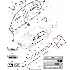 Buy cheap For Bentley Continent Flying Spur 2009-2011 Speed Rear Left Bumper Chrome Trim OEM 3W5807811F 3W5807811E from wholesalers