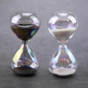 Buy cheap Classic Glass Sand Timer Hourglass  Sand Clock Black And White from wholesalers