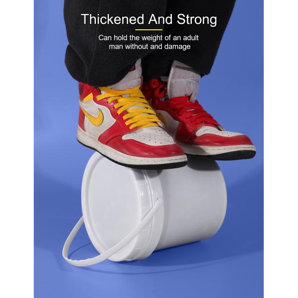 Wholesale Round Durable 5L 10L 20L 5Gal Plastic Bucket with Screw Top for Food Storage