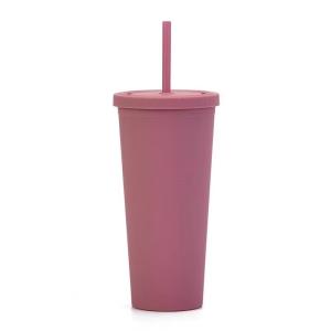 Buy cheap 22oz Matte Pastel Tumblers Colored Double Wall Insulated Acrylic Tumblers With Lids And Straws Easy To Clean Perfect For Custom Creations from wholesalers