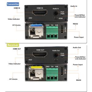 Buy cheap Mini 4K HDMI Fiber Extender with RS232 & External Audio Data rate up to 10.2Gbps from wholesalers