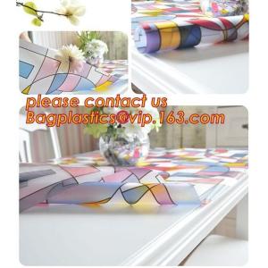 Buy cheap 1mm 60 by 60cm brown check soft glass crystal plate dining waterproof tablecloths customized PVC table mats BAGEASE PAC from wholesalers