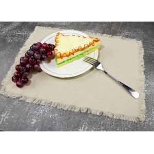 Oilproof Personalized Dinner Napkins , Cotton Linen Dinner Placemat With Washed