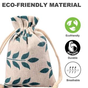 Buy cheap Breathable Muslin Drawstring Pouches , Burlap Reusable Bags Wedding Party Applied from wholesalers