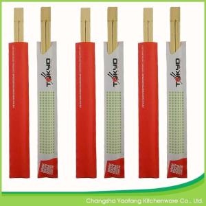 Buy cheap Printed Custom Disposable Chopsticks Wrapped Moso Bamboo 24cm from wholesalers