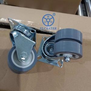Buy cheap 3 Inch High Load Double Wheel PVC Casters Swivel Plate from wholesalers