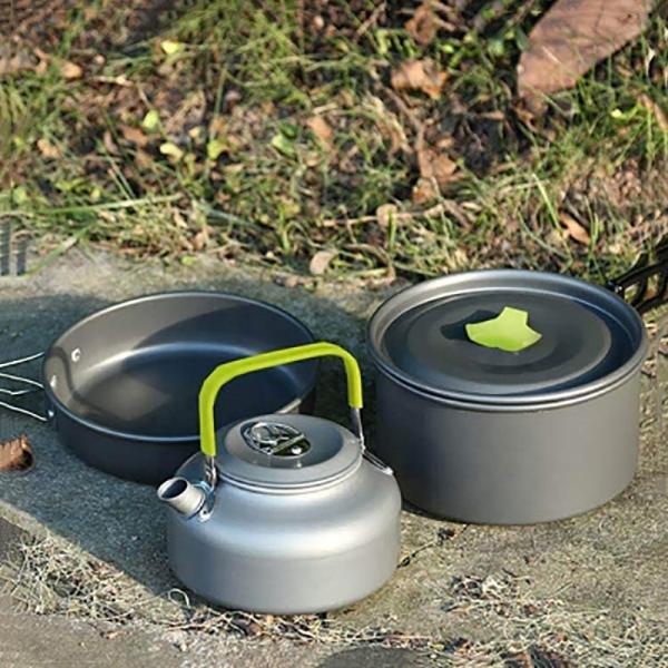 Buy cheap Camping Outdoor Cookware Sets Portable Folding Teapot Set from wholesalers