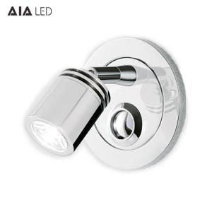 China Push-button switch headboard led wall reading lamp led wall bedside light 3W led bed wall book lights on sale