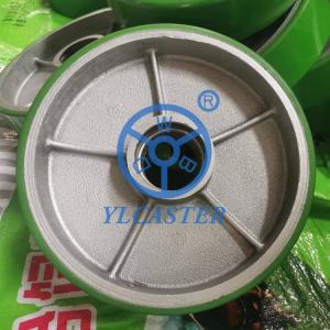 Buy cheap 8inch Iron PU Drive Wheels 2200LBS Loading Capacity Polyurethane Wheels For product