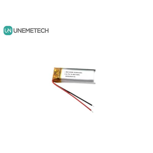 UNEMETECH 230mAh LiPo Battery 3.7V Lithium Polymer Battery 851228 for Remote