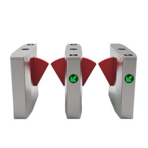 Automatic Security Waist High Turnstile , Optical Flap Barrier Gate