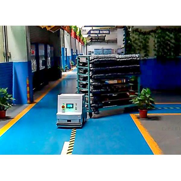 Quality Towing Type AGV Auto Guided Vehicle For Rack Movement RF / Wifi Communication for sale