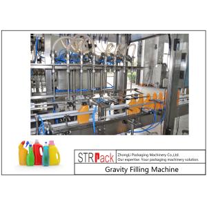 Touch Screen Control Automatic Liquid Filling Machine , Time Gravity Liquid