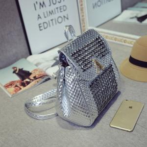 Buy cheap PUBackpacks for college students custom Silver wholesale mochilas para laptop from wholesalers