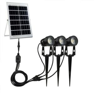 Buy cheap led outdoor garden lawn use waterproof landscaping ground smartyard triple lampheads 3pcs lamphead solar spotlight 3*5w from wholesalers