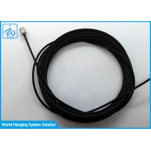 Custom Wire Rope Assembly Black Coating Aircraft Cable Assemblies With Terminals