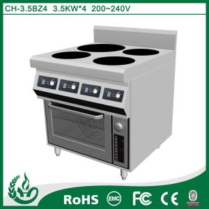 Buy cheap 4 Burner Commercial Induction Range With Oven High Thermal Efficiency from wholesalers