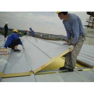 China 100mm PU Glass Wool Sandwich Roof Panel With Customizable Length And Structure on sale
