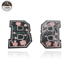 Buy cheap B Shape Custom Varsity Letter Patches , Retro Embroidered Patches With Iron On Backing from wholesalers