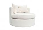 Buy cheap D28 Foam Density Swivel Fabric Armchair Polyester Swivel Chair Beige from wholesalers