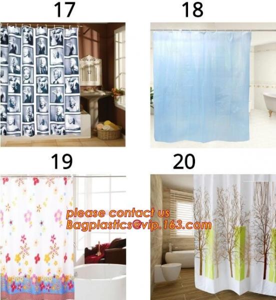 Transparent 3D Shower Curtain With Magnet, Quality Plastic Bathroom Shower Curtain, Holiday Shower Curtain, Bathroom cus