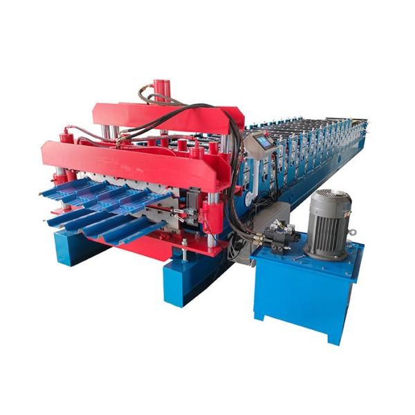 China Two Different Profile Roofing Double Layer Roll Forming Machine For Steel Tile Making on sale China Two Different Profile Roofing Double Layer Roll Forming Machine For Steel Tile Making on sale