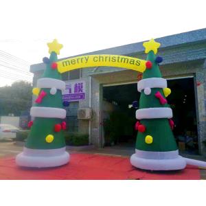 Customized 8OZ Fabric Inflatable Advertising Christmas Arch With Digital