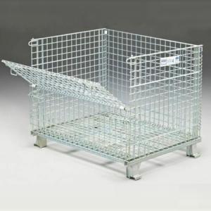 Buy cheap Foldable Hot Dip Galvanizing 2000kg Metal Pallet Containers from wholesalers