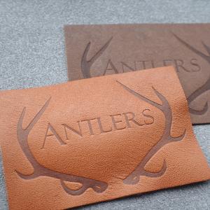 Buy cheap Customized Hot Stamped Antique Copper Embossed Leather Patches from wholesalers