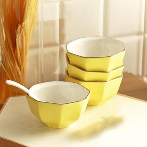 Irregular Ceramic Dinnerware Sets Craftsman Ceramic Serving Bowl Set Yellow
