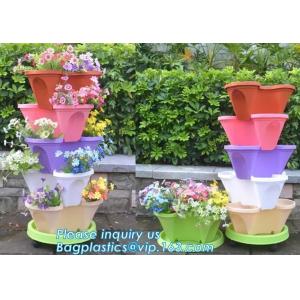 Buy cheap Strawberry And Herb Garden Planter - Stackable Gardening Pots Vertical Garden For Growing Strawberries, Herbs, Flowers from wholesalers