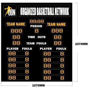 Buy cheap Waterproof IP65 LED Basketball Scoreboard With Club Logo from wholesalers