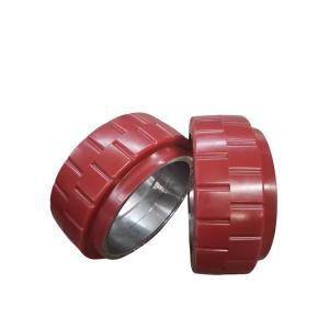 Buy cheap PU Coated Wheels with Precision Ball Bearings for Smooth Operation in Custom Colors and Black Finish from wholesalers