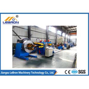 Buy cheap Blue color PLC Control Automatic Storage Rack Roll Forming Machine Durable quality Long Time Service Time made in china from wholesalers