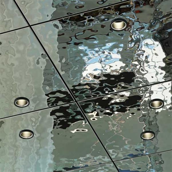 Hammered Stainless Steel Panels Rose Gold Mirror Finish For Facade Wall Cladding