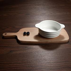 Horizontal Stripes Pocelain Double Handle Soup Bowls Anti Scald