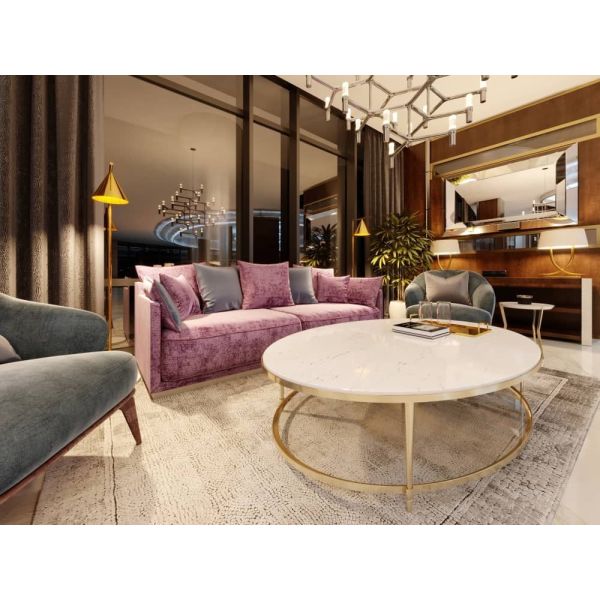 Buy cheap Immerse yourself in modern elegance with our L-Shaped Velvet Fabric Upholstered Long Couch Modular Sectional Sofa, designed to transform your living from wholesalers