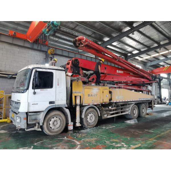 Buy cheap Used Concrete Pump on Benz with 48 Meter Max.Vertical Reach and 38380 Kg Total Weight from wholesalers