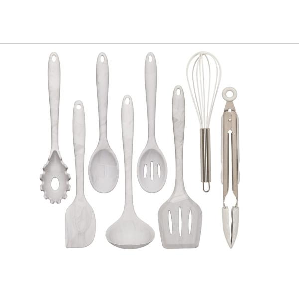 Quality Multipurpose 8 Piece Kitchen Utensil Set , Antiodor Silicone Utensils Kitchen Set for sale