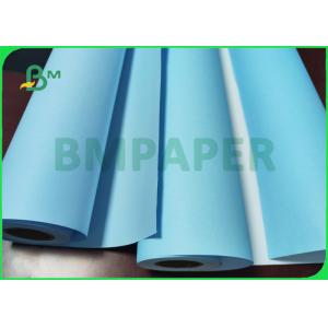 80g Two Sided Blue CAD Paper For Drawing 30'' x 150yards Clear Image Printing