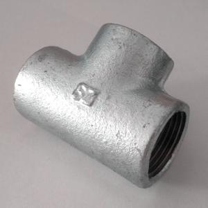 Buy cheap plain galvanized malleable iron tee with BS thread from wholesalers